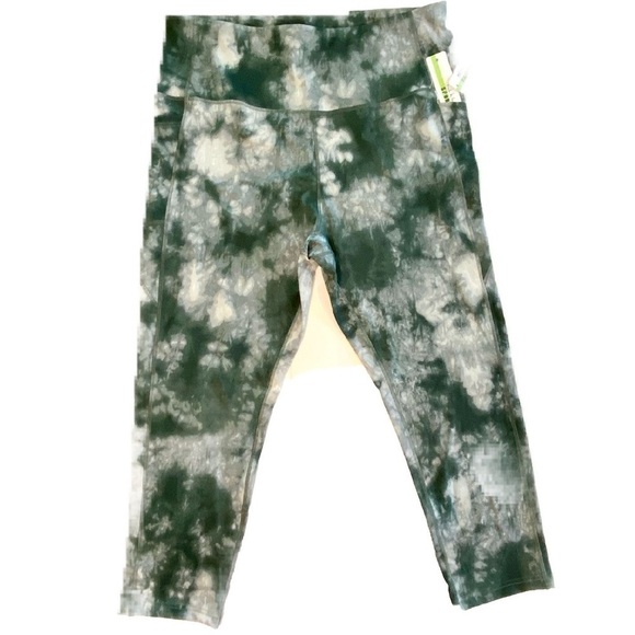 Nicole Miller Green Camo High Waisted Leggings 3X - Picture 2 of 9